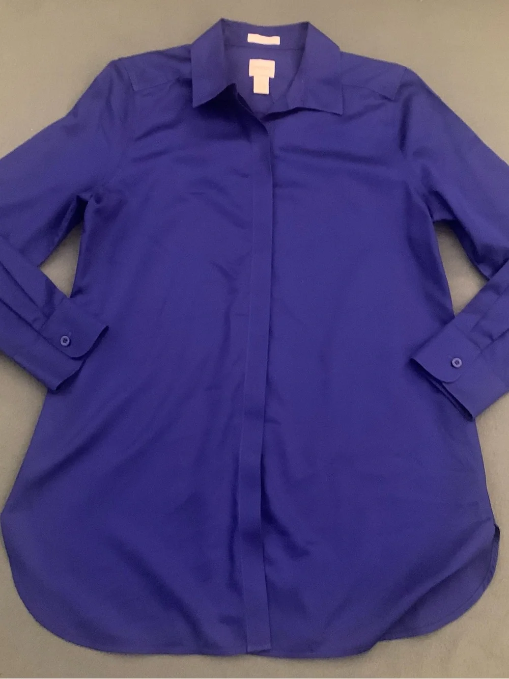 CHICO’S 100% Cotton Long Blue Top